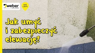 Jak umyć elewację Skuteczne czyszczenie fasady budynku produktami Weber i myjką ciśnieniową [upl. by Anirehs]