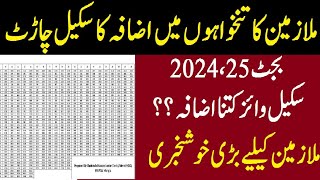 pay and pension increase chart 2024 2025  pay and pension increase govt employees chart [upl. by Broek900]