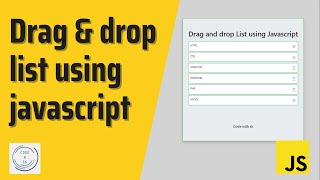 Drag amp Drop List using HTML CSS amp JavaScript  Draggable List in javascript [upl. by Naillik629]