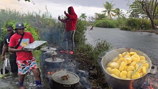 We had to move with everything  Rain rain rain  Canadian guest seh rain or shine coconut dumpling [upl. by Nylinnej742]