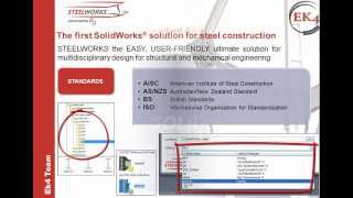 SolidWorks PLUG IN  EK4 SteelWorks  Es3 [upl. by Nnyleahs]