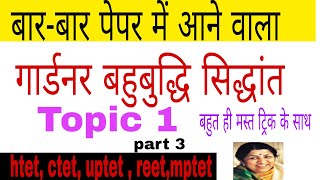 गार्डनर का बहु बुद्धि सिद्धांत class 5  htet ctet uptet mptet reet [upl. by Hutson816]