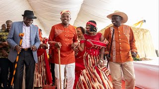 See President Ruto dancing at MP Wamumbi amp Woman rep Bettys traditional wedding in Muranga [upl. by Tanney129]