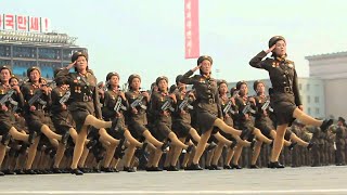 North Koreas Slow Motion Military  North Korea parade in Slow Motion [upl. by Emlynne210]