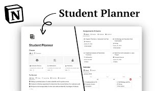 Notion Student Planner Template Tour FREE Download [upl. by Skardol]