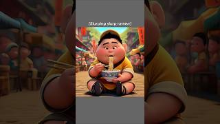 Russell Eats Special Delicious Ramen Noodles🍜😋 Ai Edition shorts funny memes [upl. by Menard]