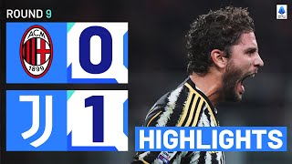 MILANJUVENTUS 01  HIGHLIGHTS  Locatelli edges 10man Milan  Serie A 202324 [upl. by Cohlette]