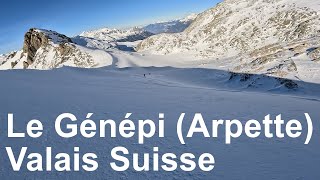 Le Génépi Arpette allerretour Col de la Forclaz Valais Suisse Ski de randonnée montagne [upl. by Tik]