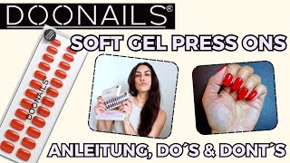 TEST DOONAILS SOFT GEL PRESS ON NAILS💅🏽 Meine Erfahrungen amp Anleitung TUTORIAL🔥  Angela Mel [upl. by Oneida]