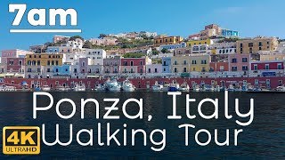 Ponza at 7am  Italian Island Tour  4K [upl. by Nahsab427]