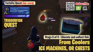 Stage 3 of 4  Liberate and collect fish from Coolers Ice Machines or Chests Triggerfish Quest [upl. by Woehick824]