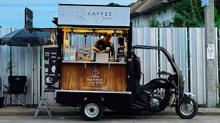 Cafe Vlog Mini Coffee Shop Mobile Coffee Bar Kopi Small Business Idea Barista Workflow Relaxing Mood [upl. by Sices]