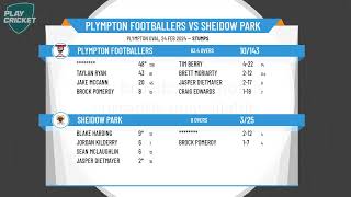 AampSCA  Section 1 Halliday Heptinstall Cup  Rd13  Plympton Footballers v Sheidow Park  Day 1 [upl. by Torray]