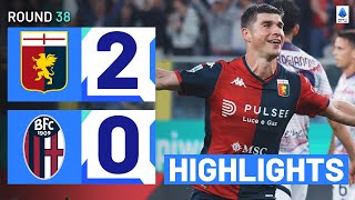 GENOABOLOGNA 20  HIGHLIGHTS  The Grifone end their season on a high  Serie A 202324 [upl. by Graniela213]