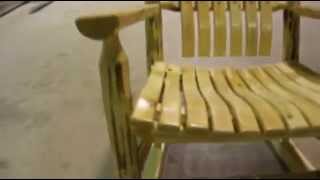 Amish Montana Log Rocking Chair [upl. by Airbas]