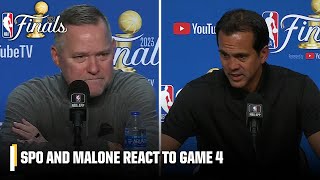 Erik Spoelstra and Michael Malone react to the Nuggets 31 series lead  NBA Finals [upl. by Ricki]