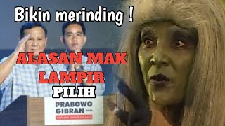 Merinding❗ini alasan mak lampir pilih prabowo  pil pres parodi  mak lampir lucu [upl. by Hterrag8]