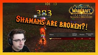 SHAMANS IN SOD ARE BROKEN  I SHROUD PLAYS TANK SHAMAN  I WoW Classic Moments 17 [upl. by Orvil]