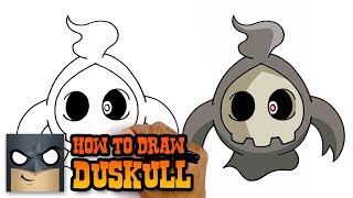 How to Draw Pokemon  Duskull  StepbyStep [upl. by Enilrek844]