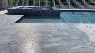 Miami Cleaning amp Sealing Travertine Marble Decks  Non Slip [upl. by Anneis136]