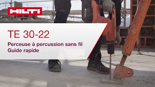 Marteau perforateur sans fil Hilti Nuron TE 3022  Guide de démarrage rapide [upl. by Nerval]