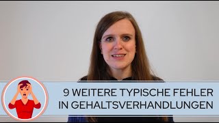 Nochmal 9 typische Fehler in der Gehaltsverhandlung [upl. by Ettessil]