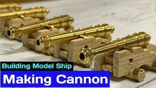 How Building Ship Model Part 24  Making Cannon [upl. by Flavio991]