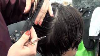 HAIRCUTTING Layer haircut with scissors [upl. by Nanette]