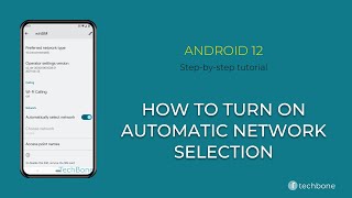 How to Turn On Automatic Network selection Android 12 [upl. by Onitsuaf]