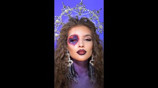 makeup tiktok transition purplemakeup purplemakeuplook [upl. by Ymled]