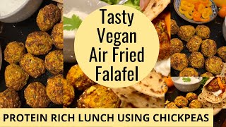 TASTY FALAFEL in AIR FRYER with Boiled Chickpeas Instant Pot  VEGAN Protein Rich Meals [upl. by Ahsino414]