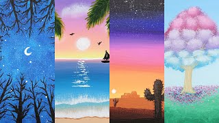 50 Easy Acrylic Painting Ideas for Beginners  2022 Mega Compilation [upl. by Acirdna]