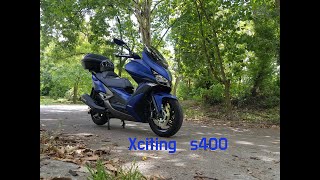 Kymco Xciting S400  Walkaround  Akrapovic soundcheck  Short ride [upl. by Ahsehyt678]