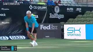 Daniil Medvedev vs Lucas Pouille  Highlights 2019 [upl. by Yenrab]