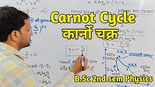 BSc 2nd sem Physics  Carnot Cycle  Carnot Engine  Carnot Cycle in hindi  कार्नो चक्र [upl. by Bushey459]