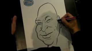 Live Caricature By Mick Hollinworth At Featherstone Rovers [upl. by Crin]