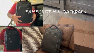 Unboxing and Review Samsonite Modern Utility Mini Laptop Backpack Charcoal Heather One Size [upl. by Standford]