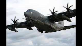 US Air Force Lockheed HC130J Combat King II flying above the clouds at 17000 ft [upl. by Bogie]