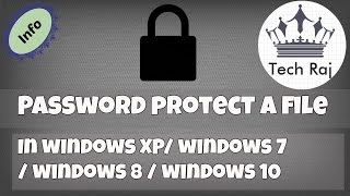 How to Protect a File or Folder with Password in Windows XP7810 [upl. by Teddie]