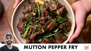 Mutton Pepper Fry Recipe  Quick Pressure Cooker Mutton Fry  मटन काली मिर्च फ्राई  Sanjyot Keer [upl. by Dian]