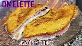 OMELETTE DE JAMÓN Y QUESO RÁPIDO Y FÁCIL [upl. by Riplex408]