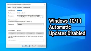 How to Disable Windows 10 Automatic Updates Disable Windows 1011 Automatic Updates permanently [upl. by Rodmur2]