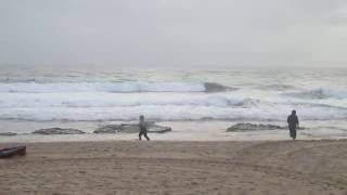 Surfing in Carcavelos beach in November Lisbon [upl. by Tuchman952]