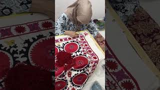 Suzani embroidery in Uzbekistan [upl. by Ecyt977]