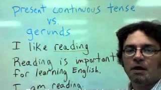 present continuous tense vs gerunds [upl. by Elbon723]