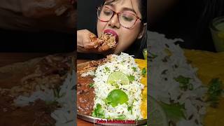 Eating Rajma Chawal Kadhi Chawal Salad mukbang asmrsounds eatingsounds shortsvideo [upl. by Naryt]