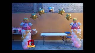 decoracion con globos BAUTIZO IDEAS CHASTY [upl. by Aliemaj]