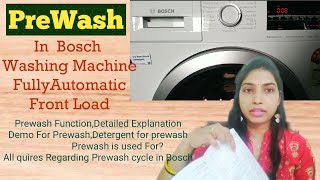 Bosch PreTreatment Washing Machine Feature [upl. by Aible268]