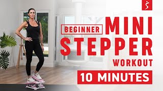 10 Min BEGINNER TABATA Mini Stepper Workout [upl. by Azeria]