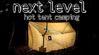 Hot Tent Camping onetigris tegimen hammock hot tent [upl. by Enawd]